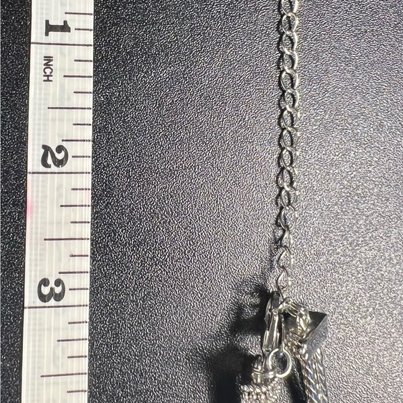 Lia Sophia Love Dust Cut Crystal Silver Tone Double Wheat Chain Necklace EUC - Picture 9 of 10
